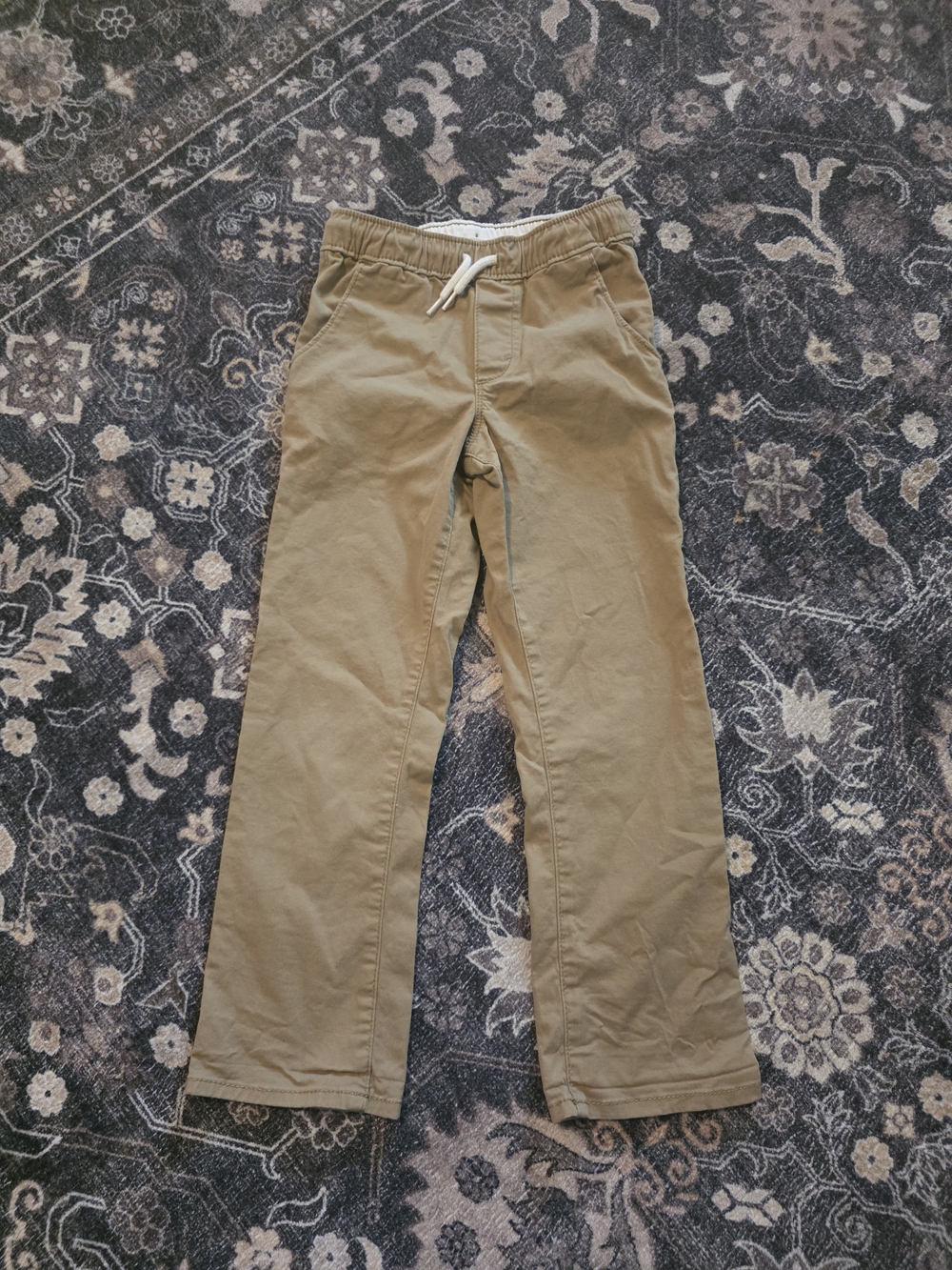 Boy Toddlar Old Navy Tan Drawstring Chinos
